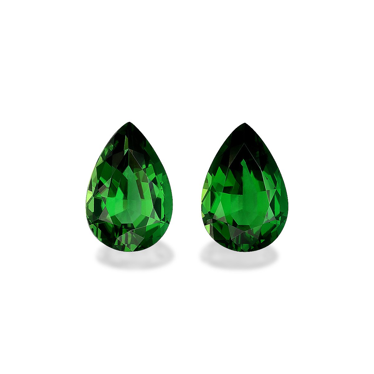 Vivid green chrome tourmaline, 5.73ct pear cut — main view
