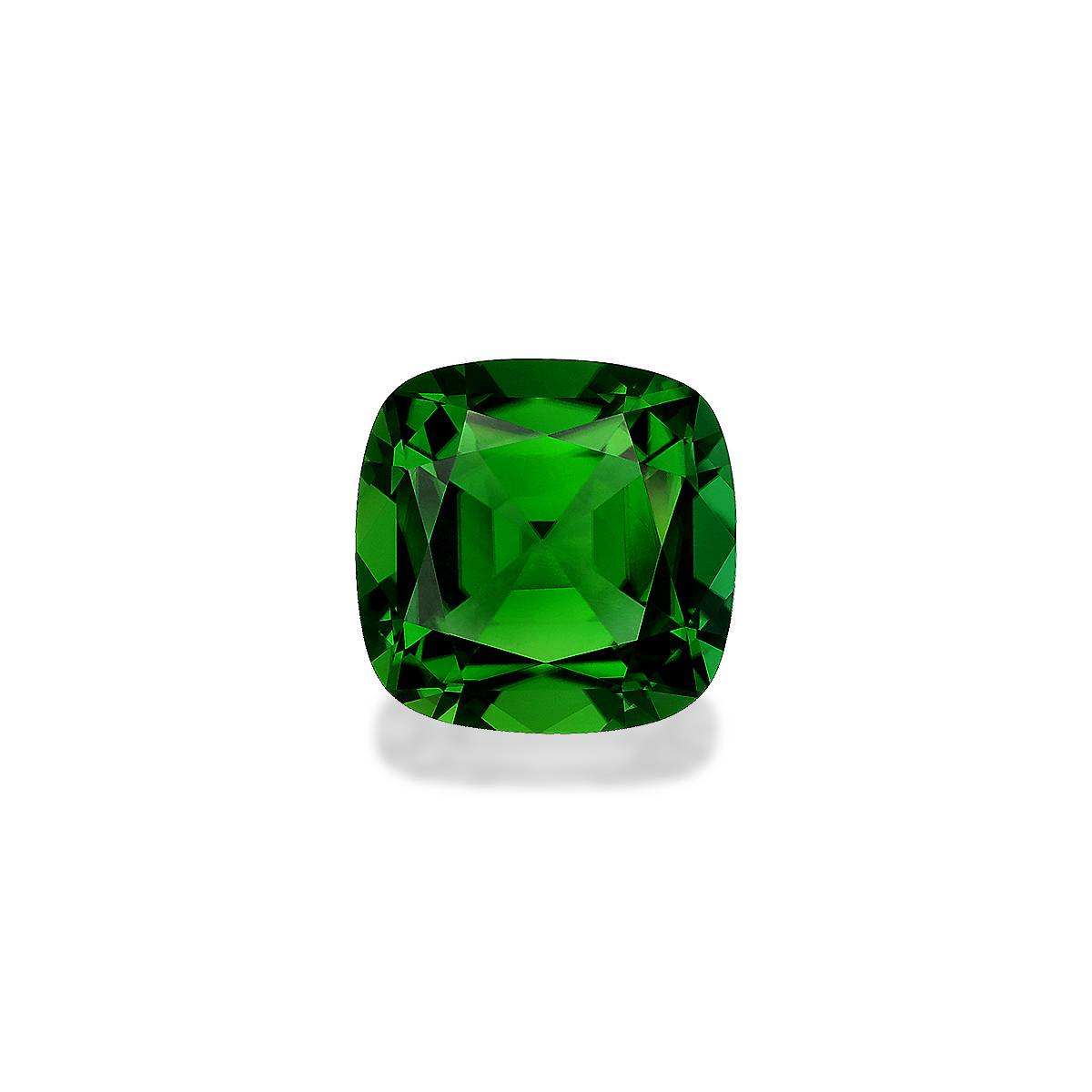 Vivid green chrome tourmaline, 7.88ct cushion cut — main view