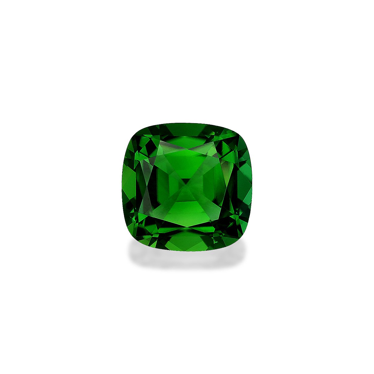 Vivid green chrome tourmaline, 7.88ct cushion cut — main view