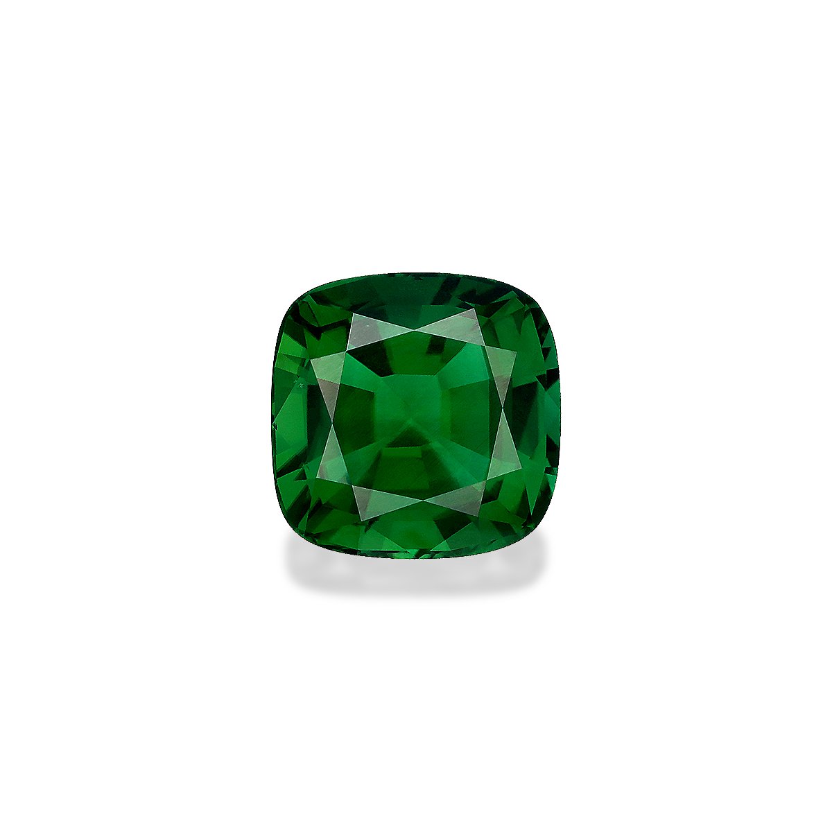 Vivid green chrome tourmaline, 10.17ct cushion cut — main view