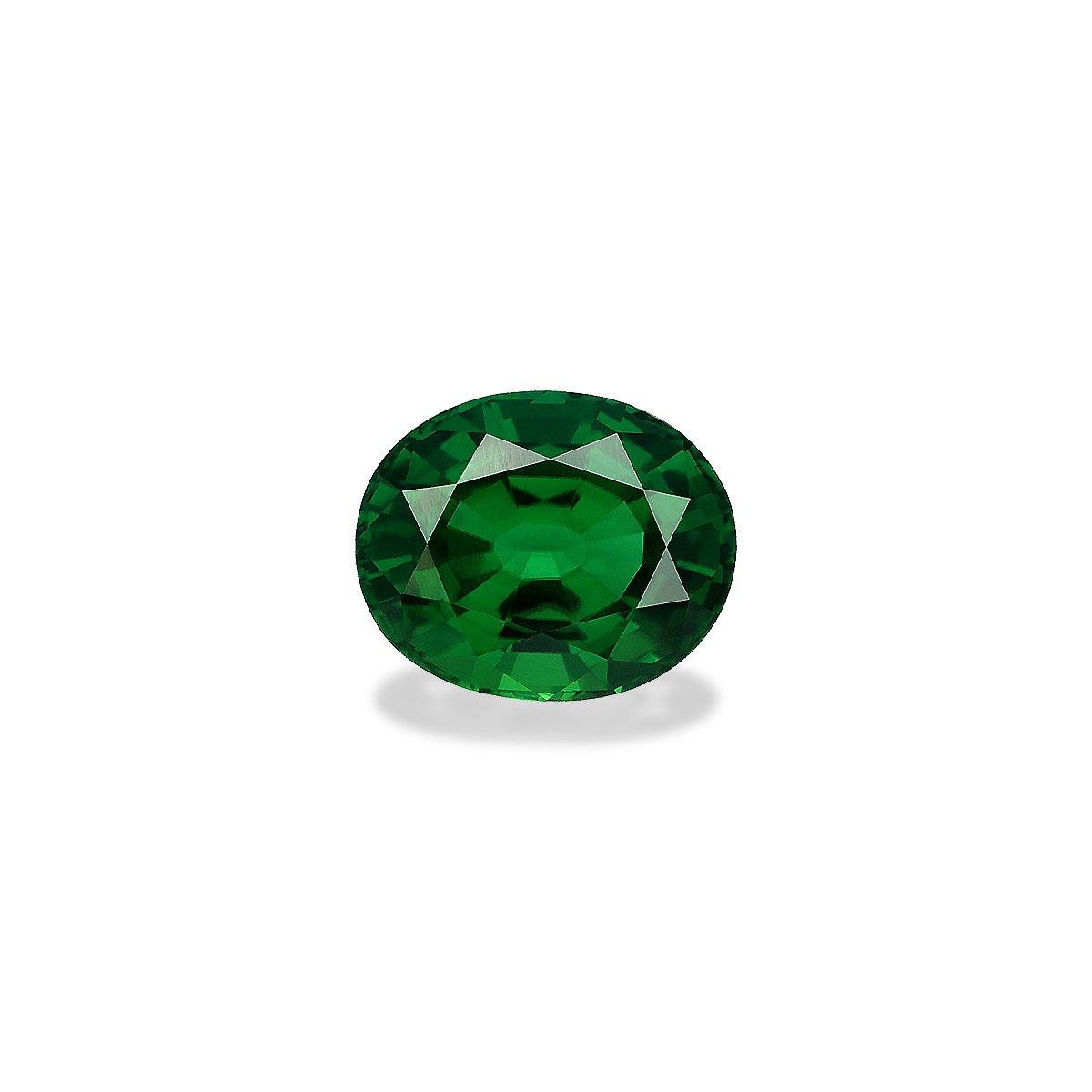 Vivid green chrome tourmaline, 7.25ct oval cut — main view