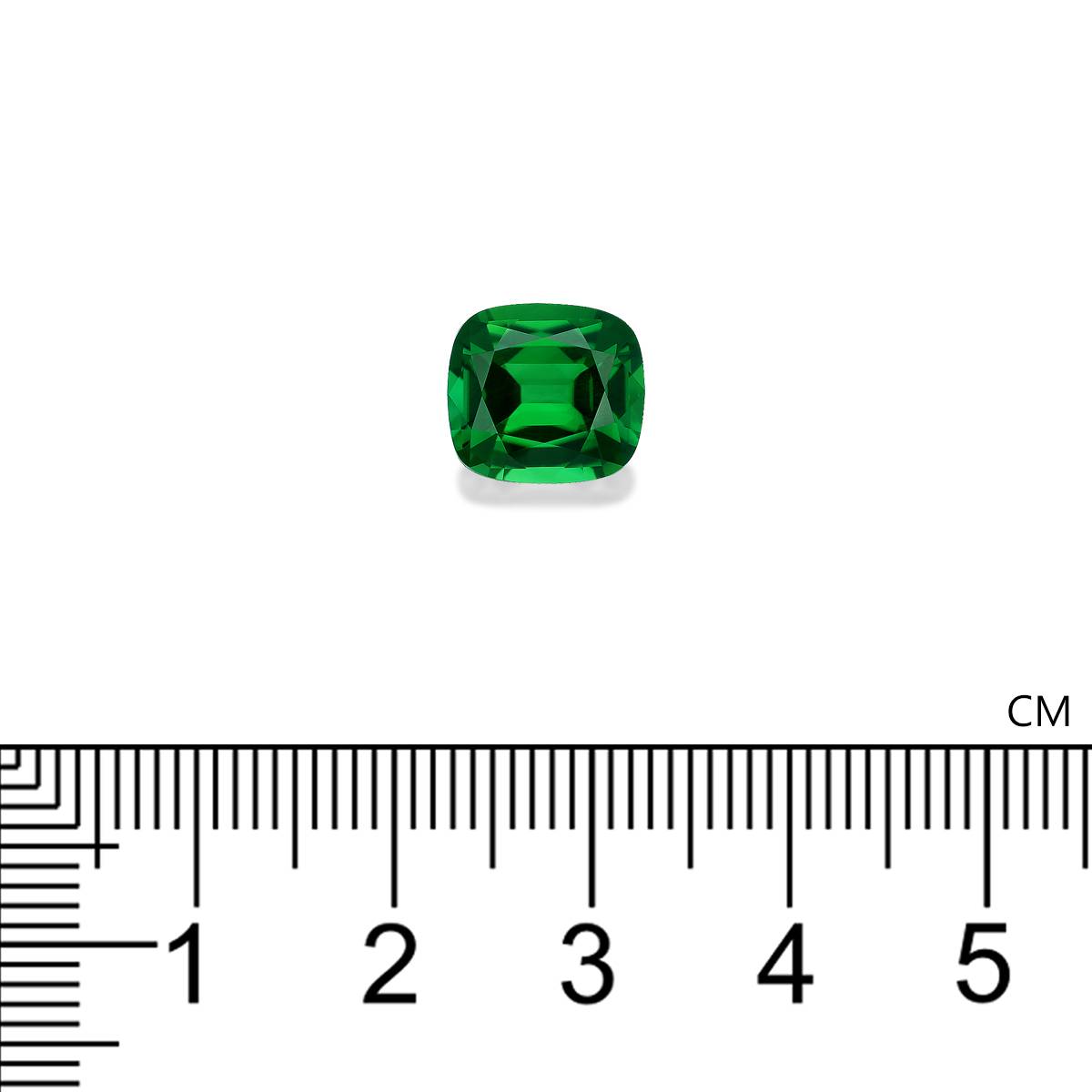 Vivid green chrome tourmaline, 3.67ct cushion cut — view 4