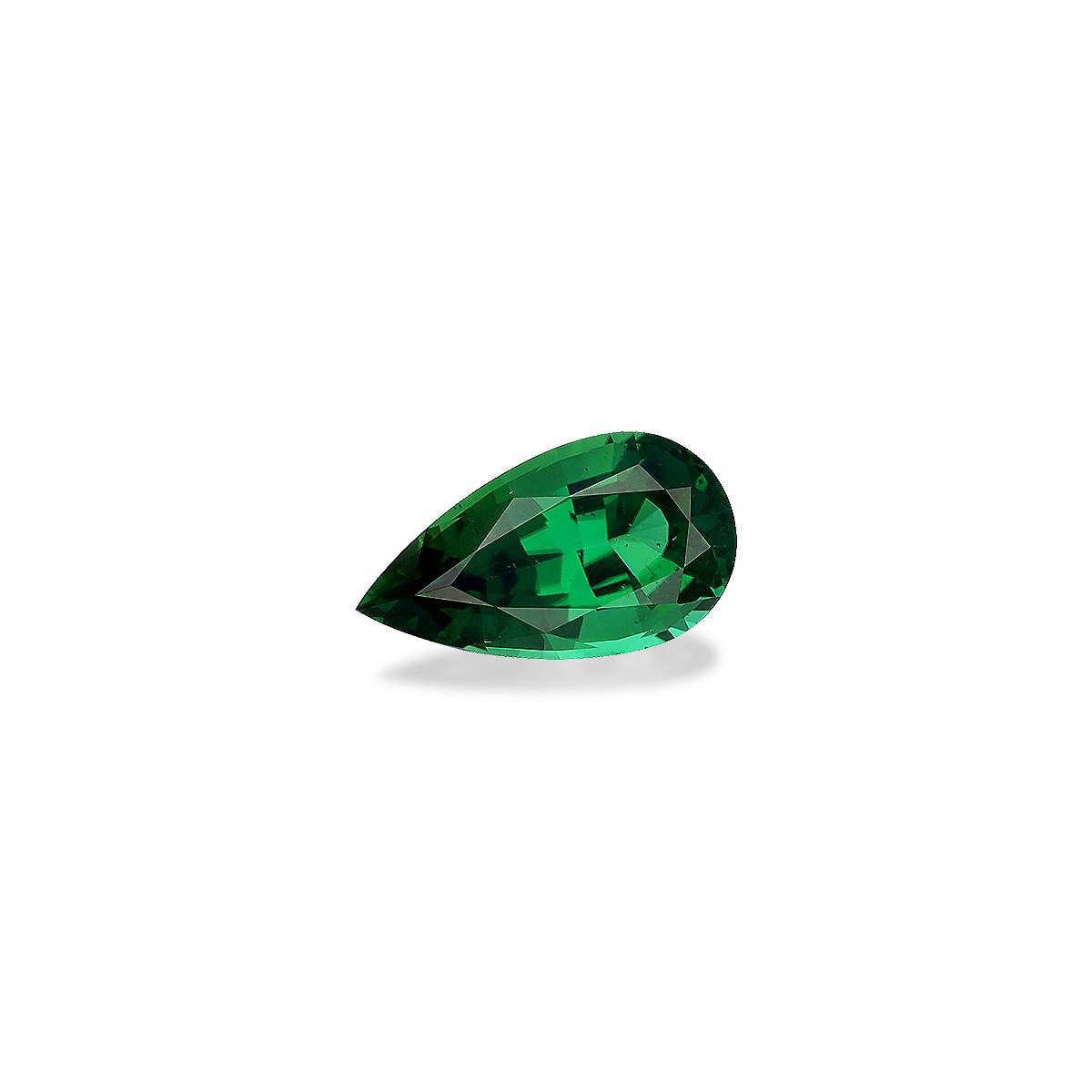 Vivid green chrome tourmaline, 3.29ct pear cut — view 3
