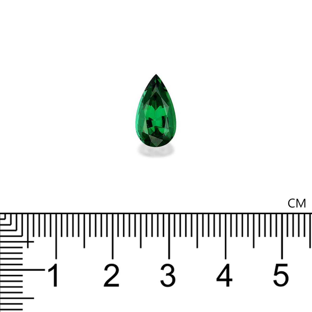 Vivid green chrome tourmaline, 3.29ct pear cut — view 4