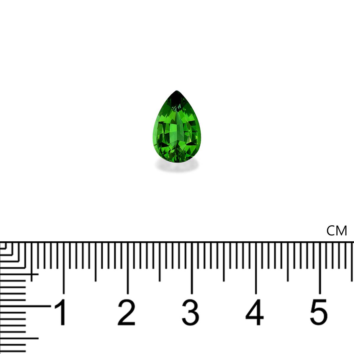 Vivid green chrome tourmaline, 2.8ct pear cut — view 4