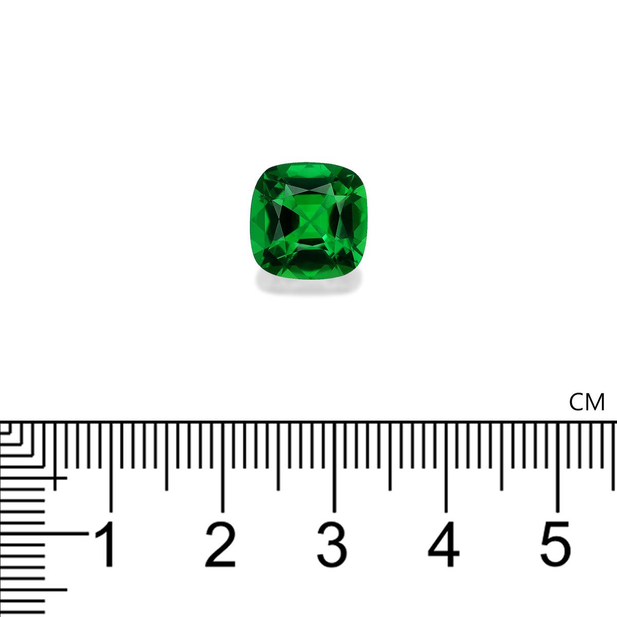 Vivid green chrome tourmaline, 4.36ct cushion cut — view 4