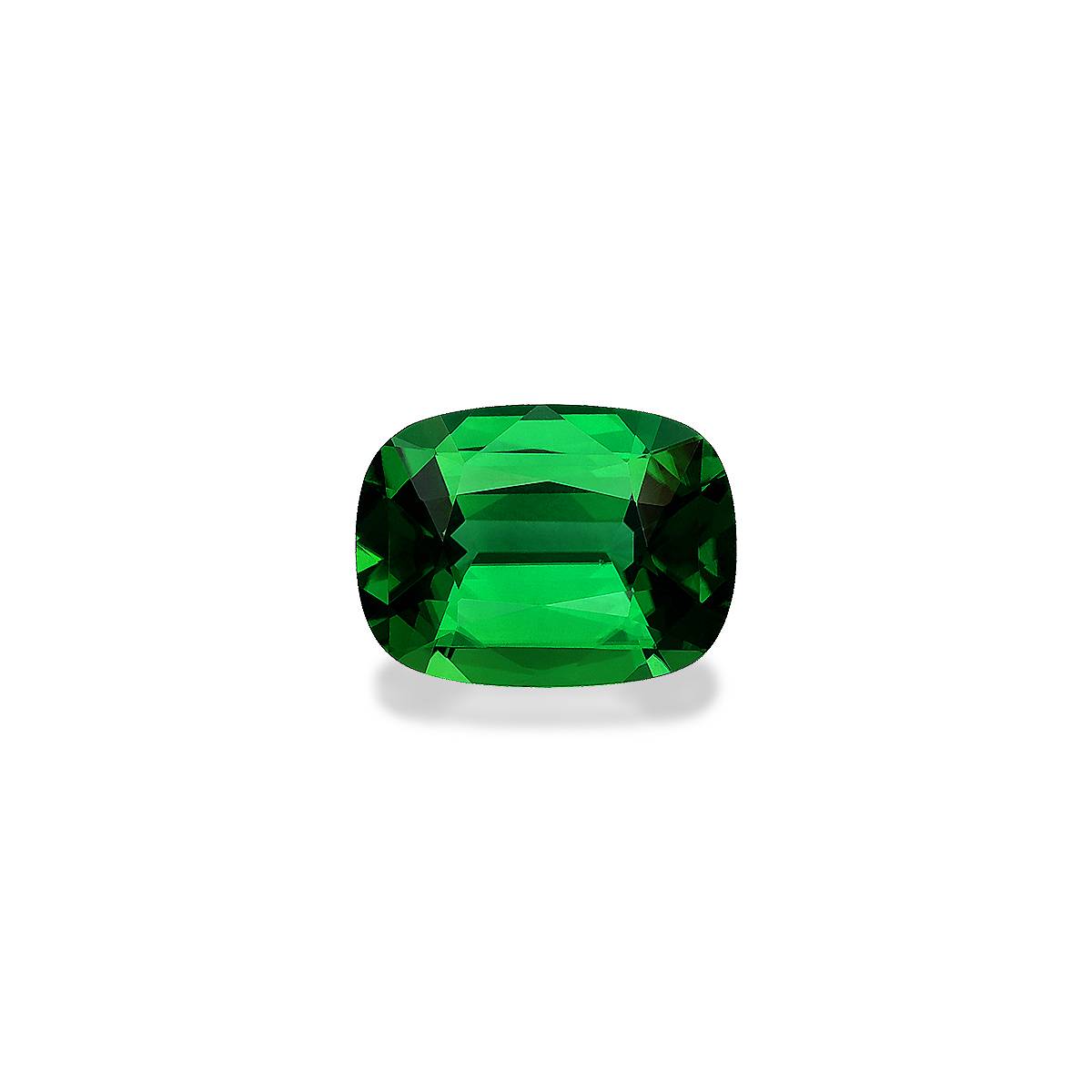 Vivid green chrome tourmaline, 3.59ct cushion cut — main view