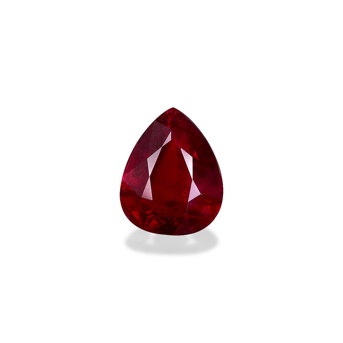 red mozambique ruby, 3.41ct pear cut — main view