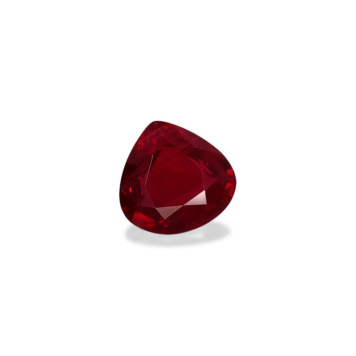 red mozambique ruby, 3.61ct pear cut — view 3