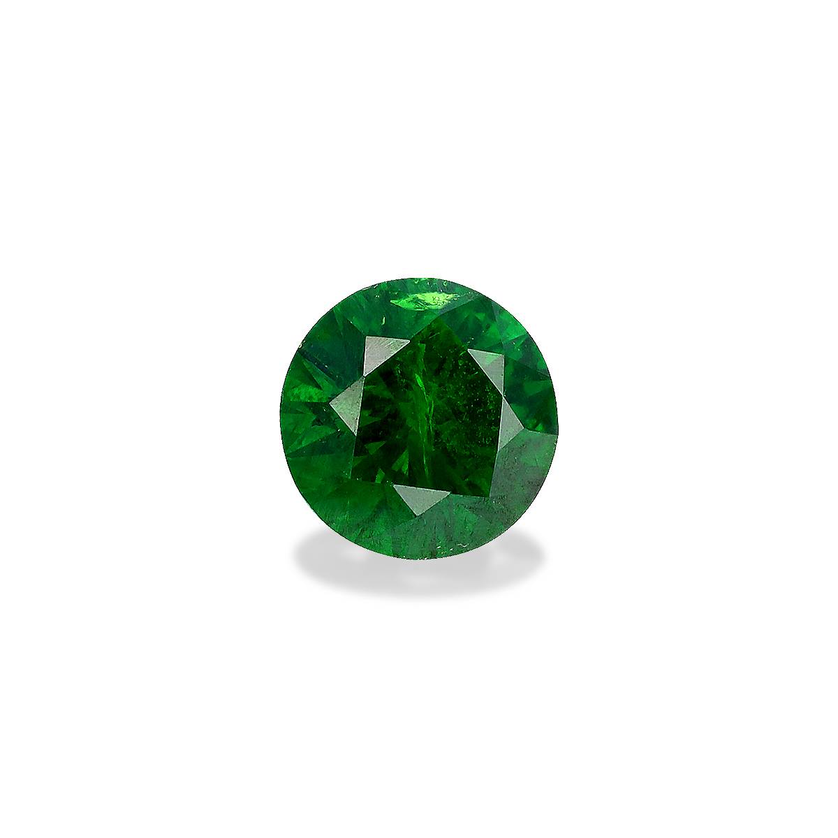 Vivid green demantoid garnet, 1.12ct round cut — view 3