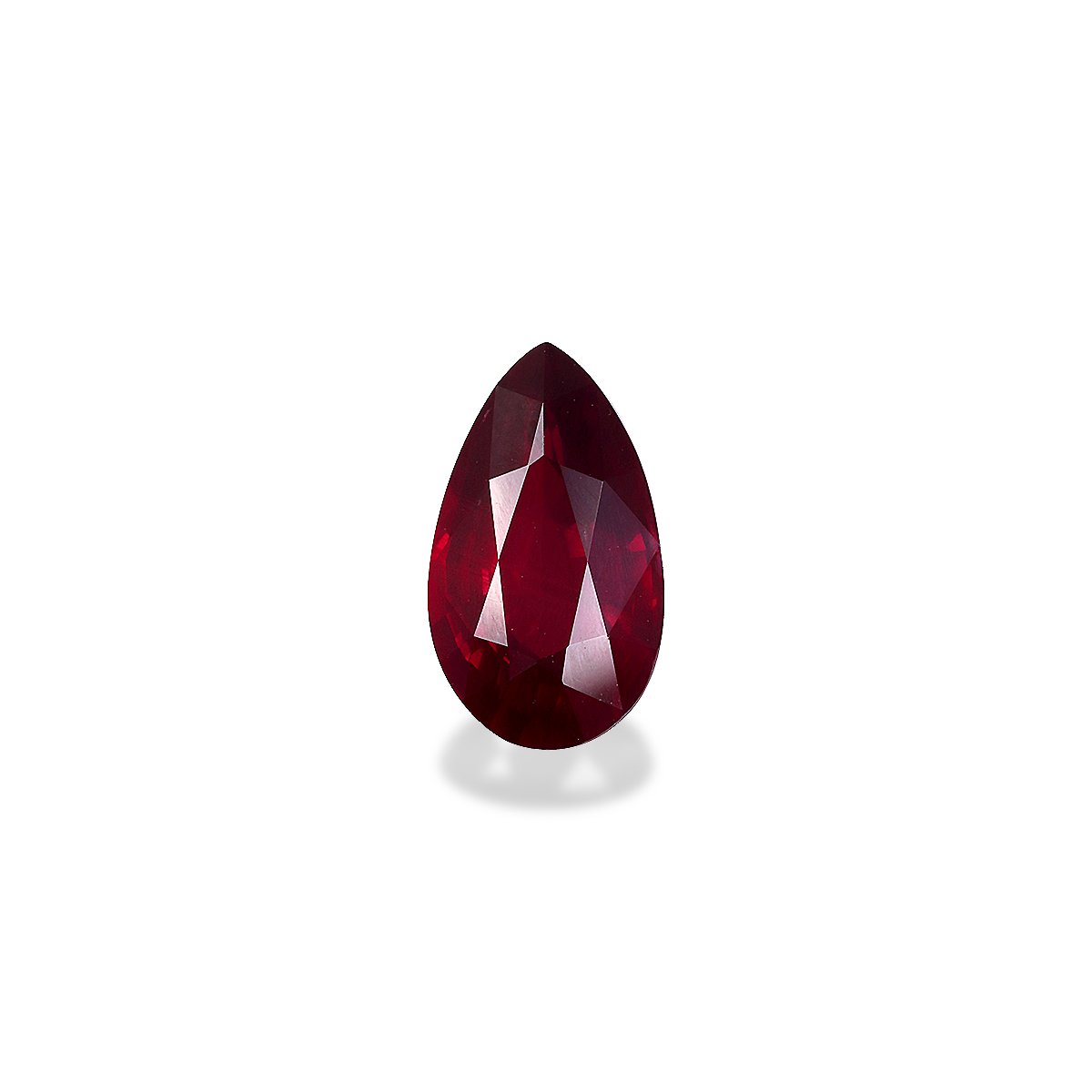 red mozambique ruby, 3.49ct pear cut — main view