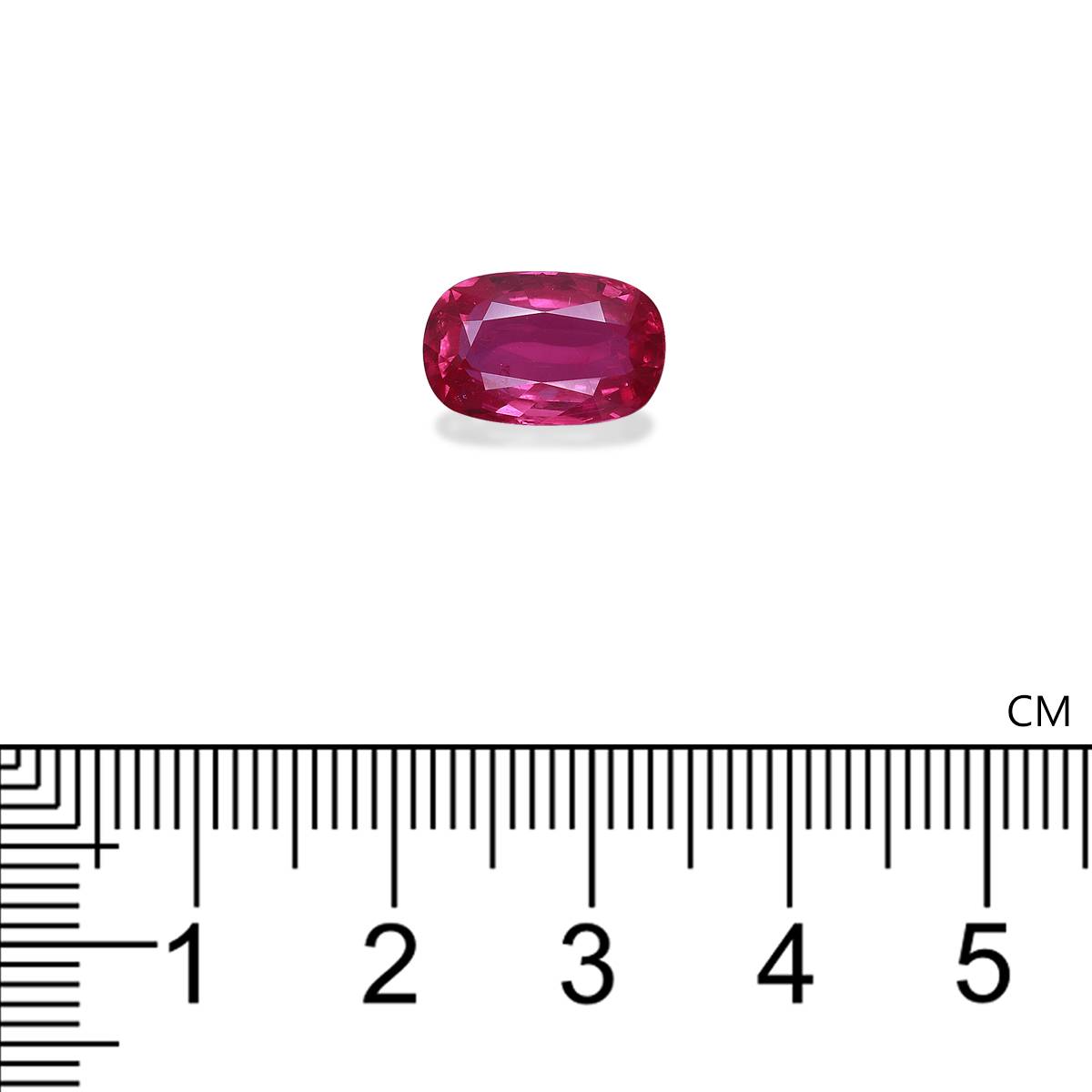 red mozambique ruby, 5.03ct cushion cut — view 4