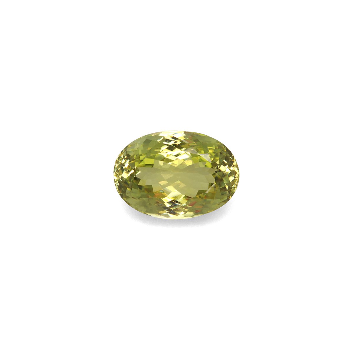 olive green fibrolite cats eye, 35.17ct oval cut — main view