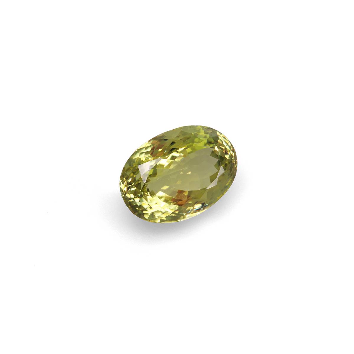 olive green fibrolite cats eye, 35.17ct oval cut — view 3
