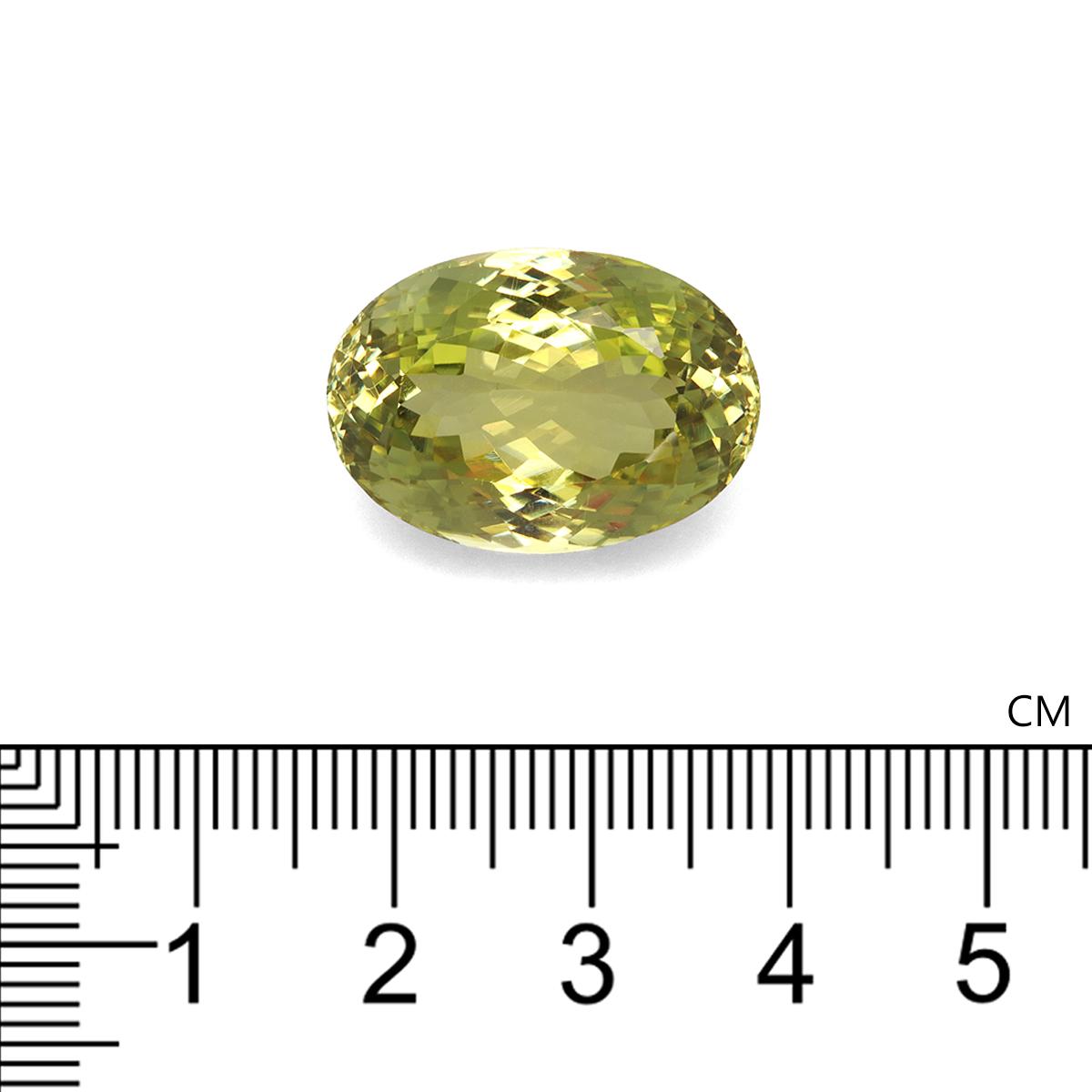 olive green fibrolite cats eye, 35.17ct oval cut — view 4
