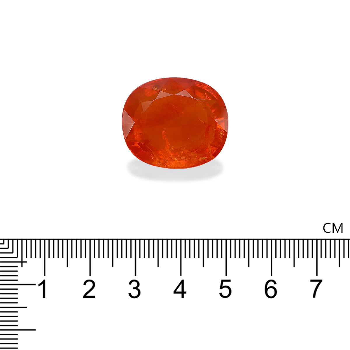 orange fire opal, 28.39ct oval cut — view 4