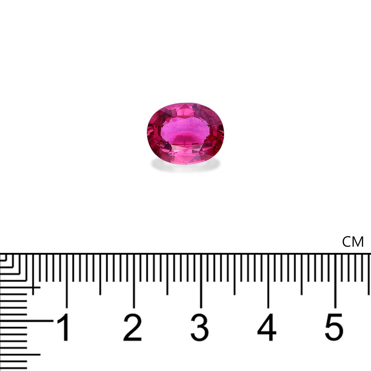 red mozambique ruby, 4.37ct oval cut — view 4