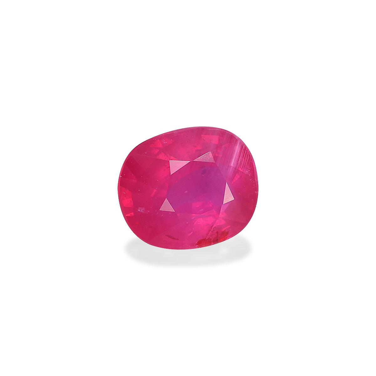 red mozambique ruby, 3.05ct cushion cut — view 3