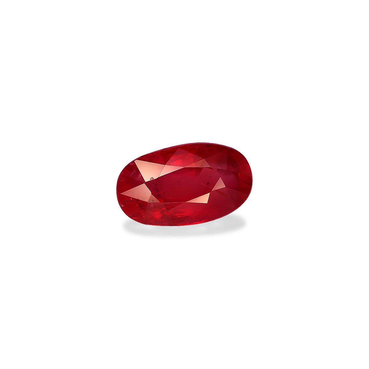 red mozambique ruby, 3.04ct oval cut — view 3