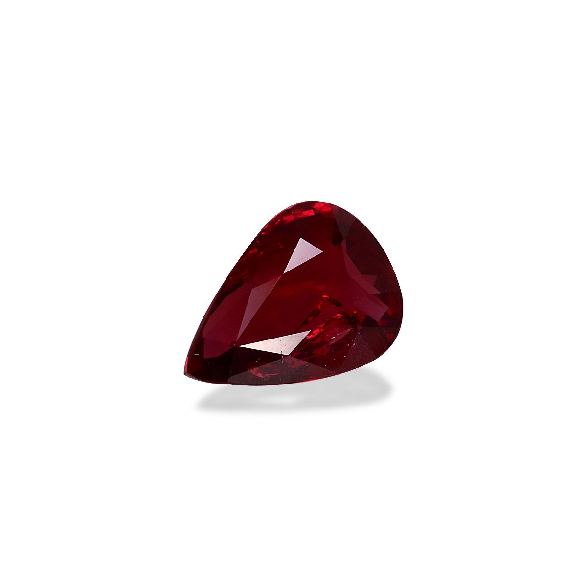 red mozambique ruby, 1.51ct pear cut — view 3