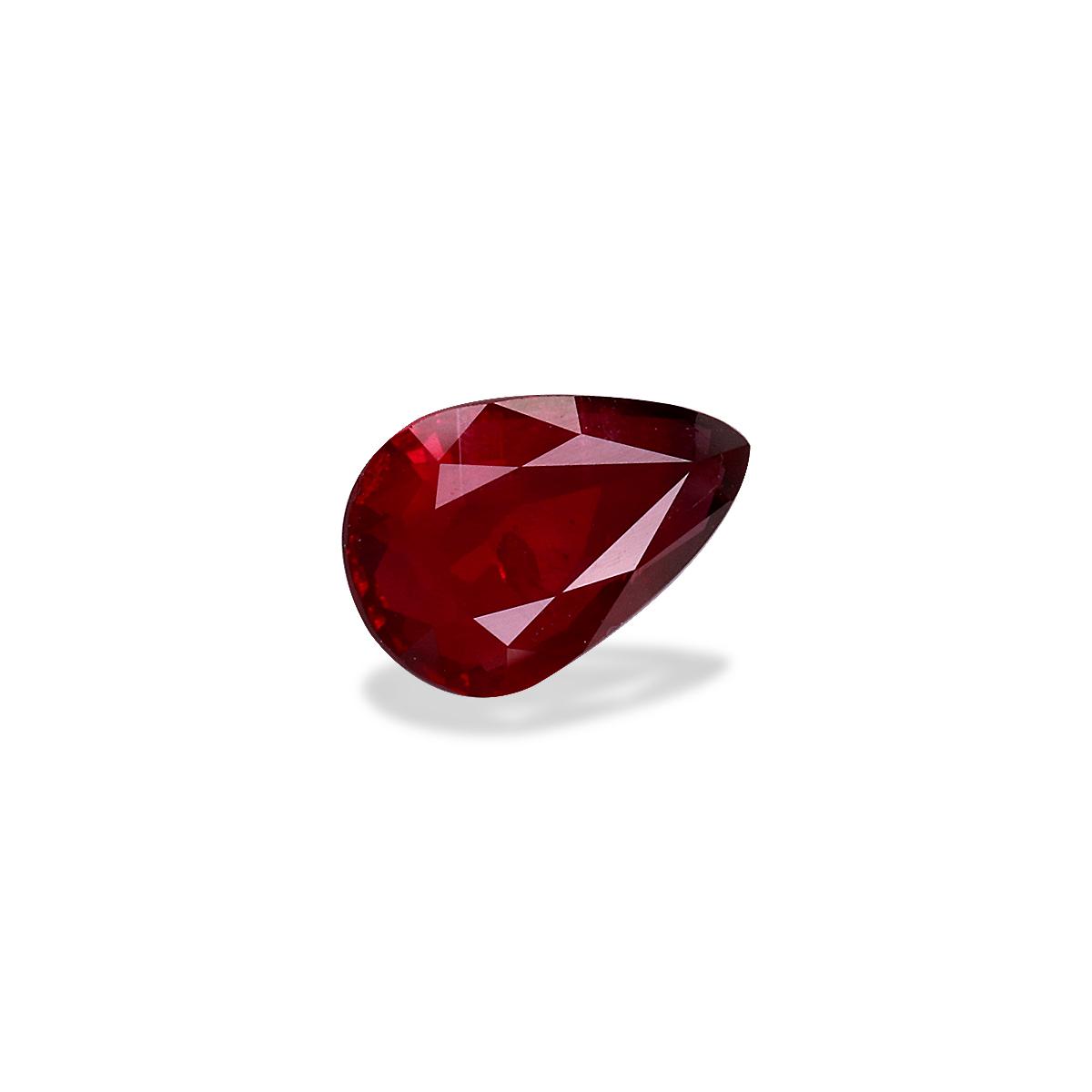 red mozambique ruby, 1.53ct pear cut — view 3