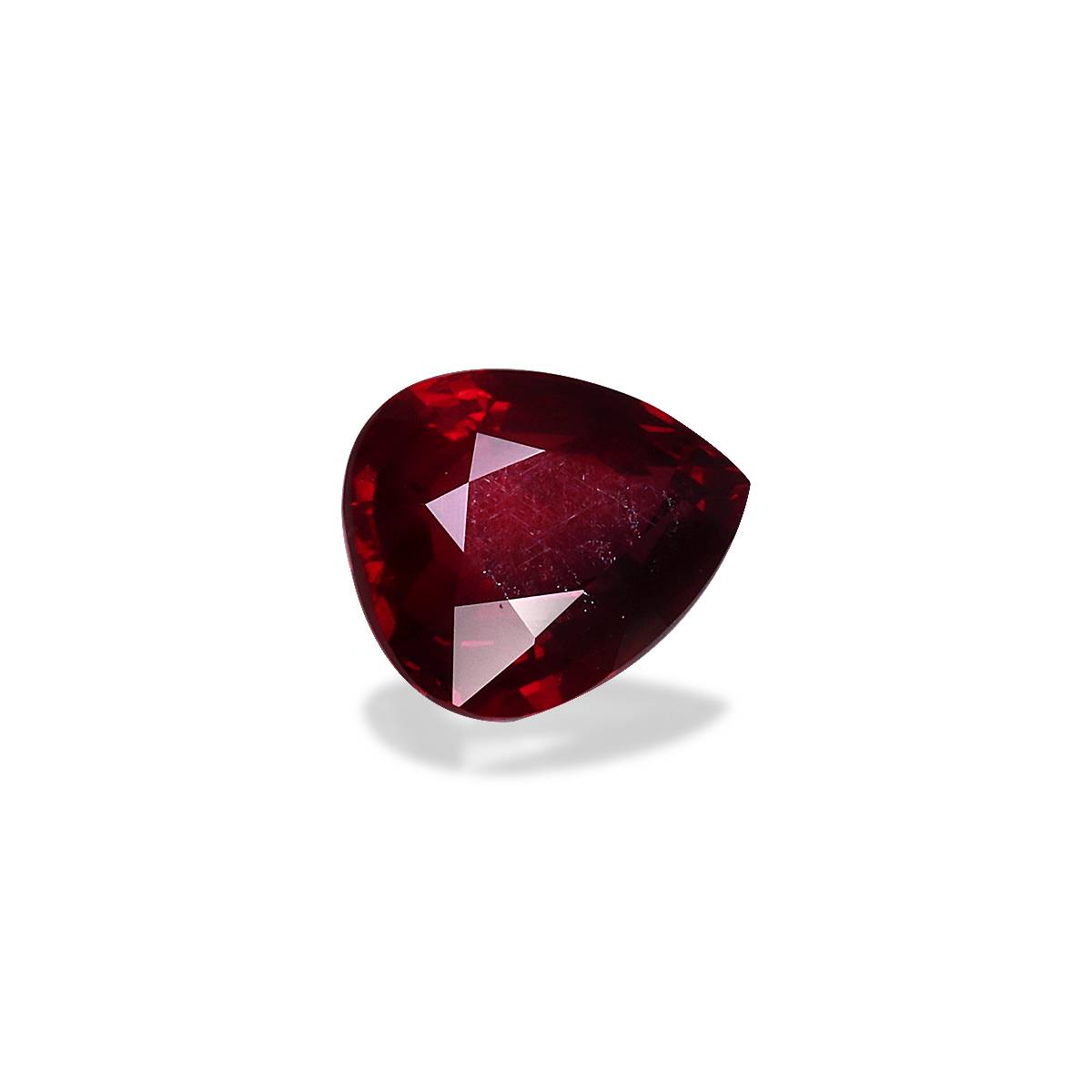 Pigeons Blood red mozambique ruby, 2.05ct pear cut — view 3