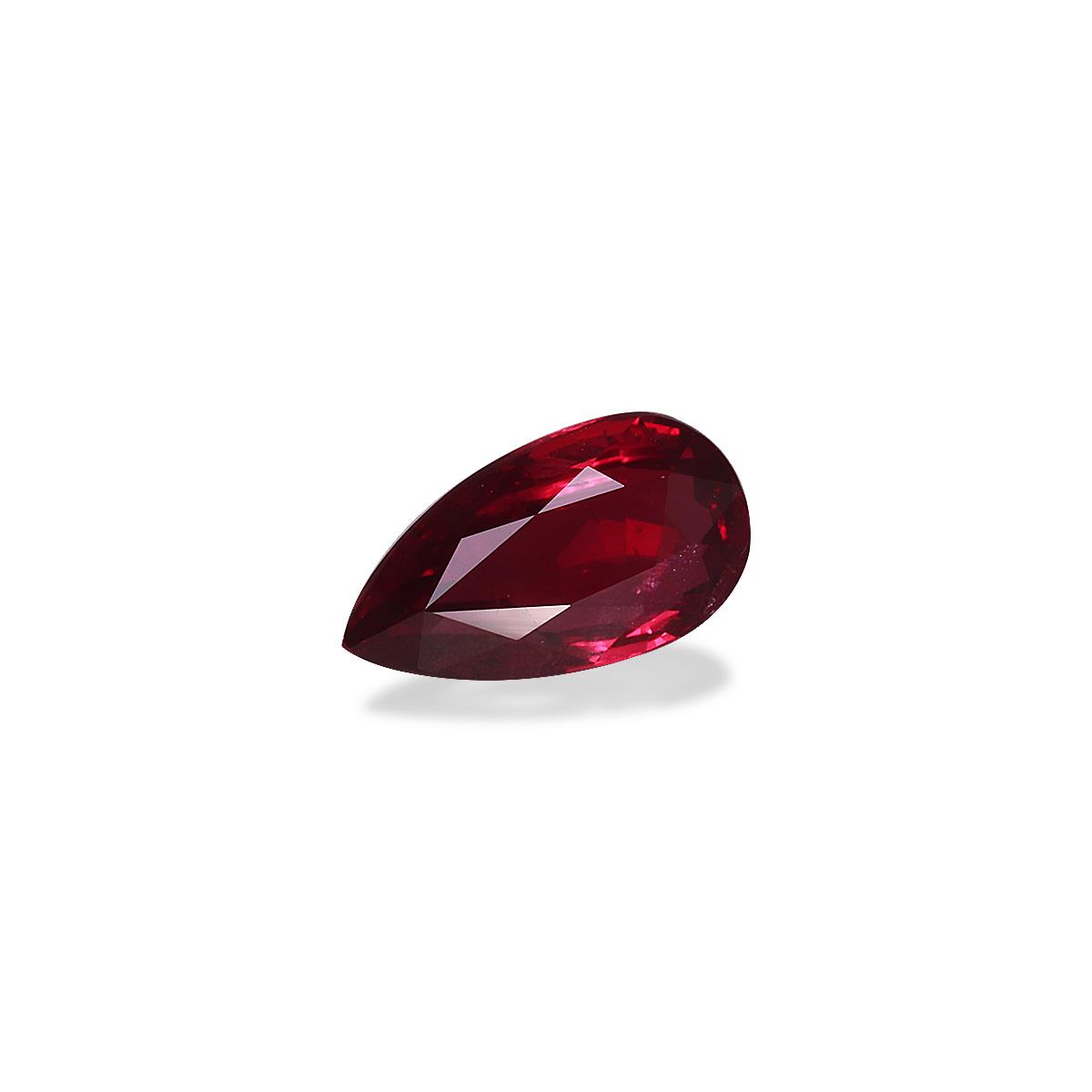 Pigeons Blood red mozambique ruby, 2.04ct pear cut — view 3