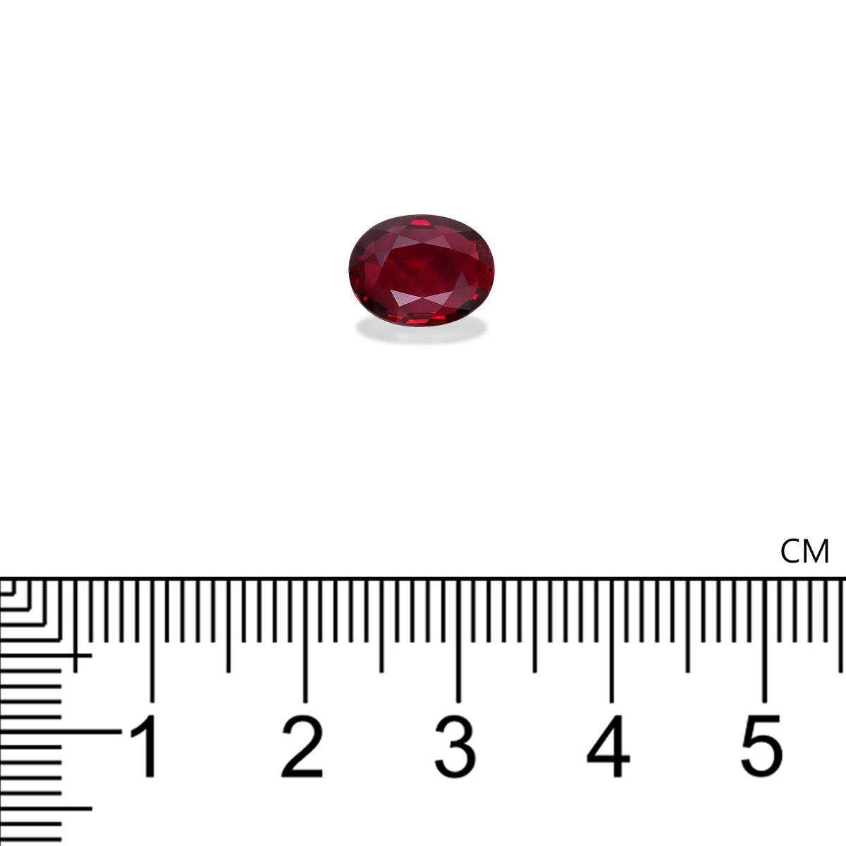 Pigeons Blood red mozambique ruby, 3.04ct oval cut — view 4