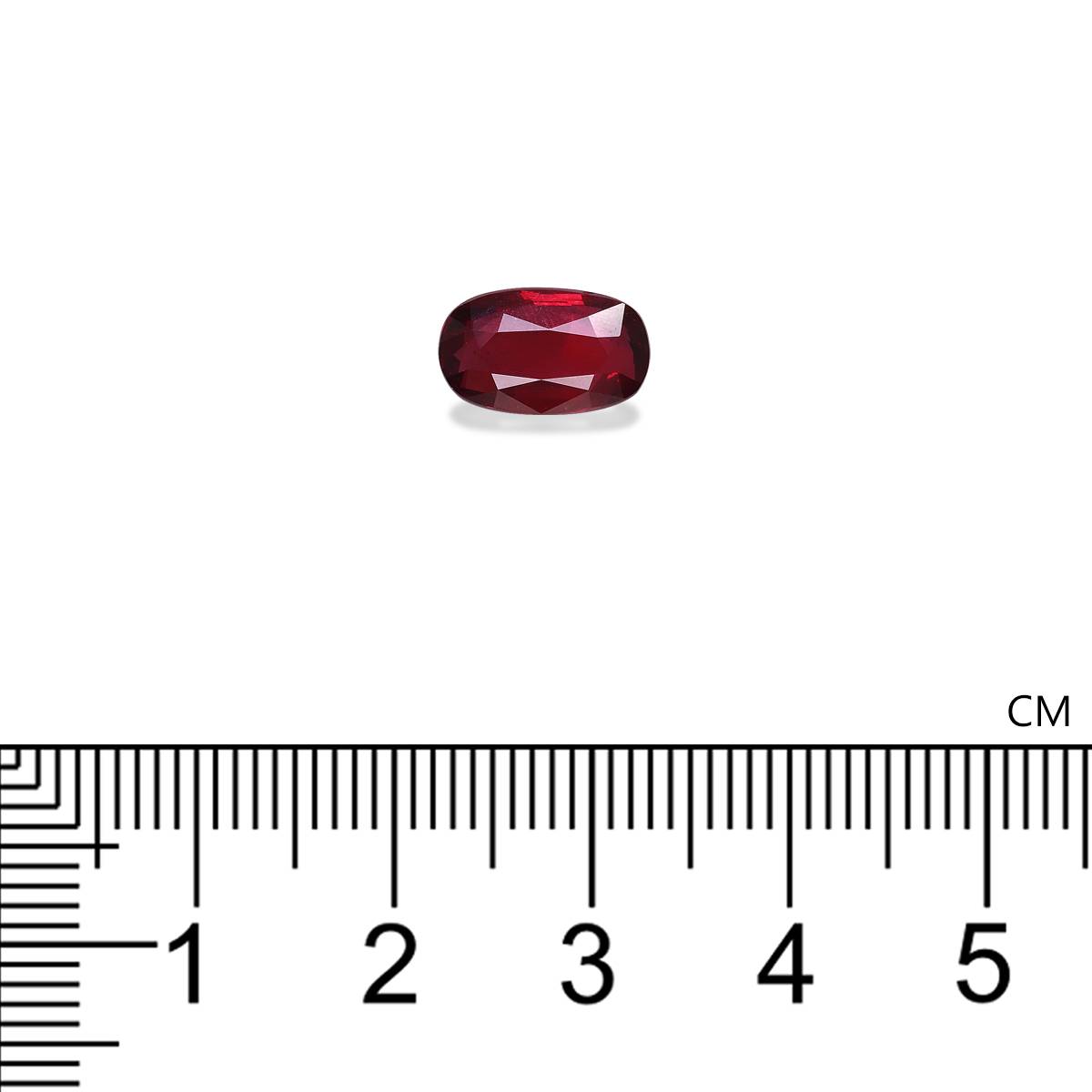 Pigeons Blood red mozambique ruby, 3.01ct oval cut — view 4