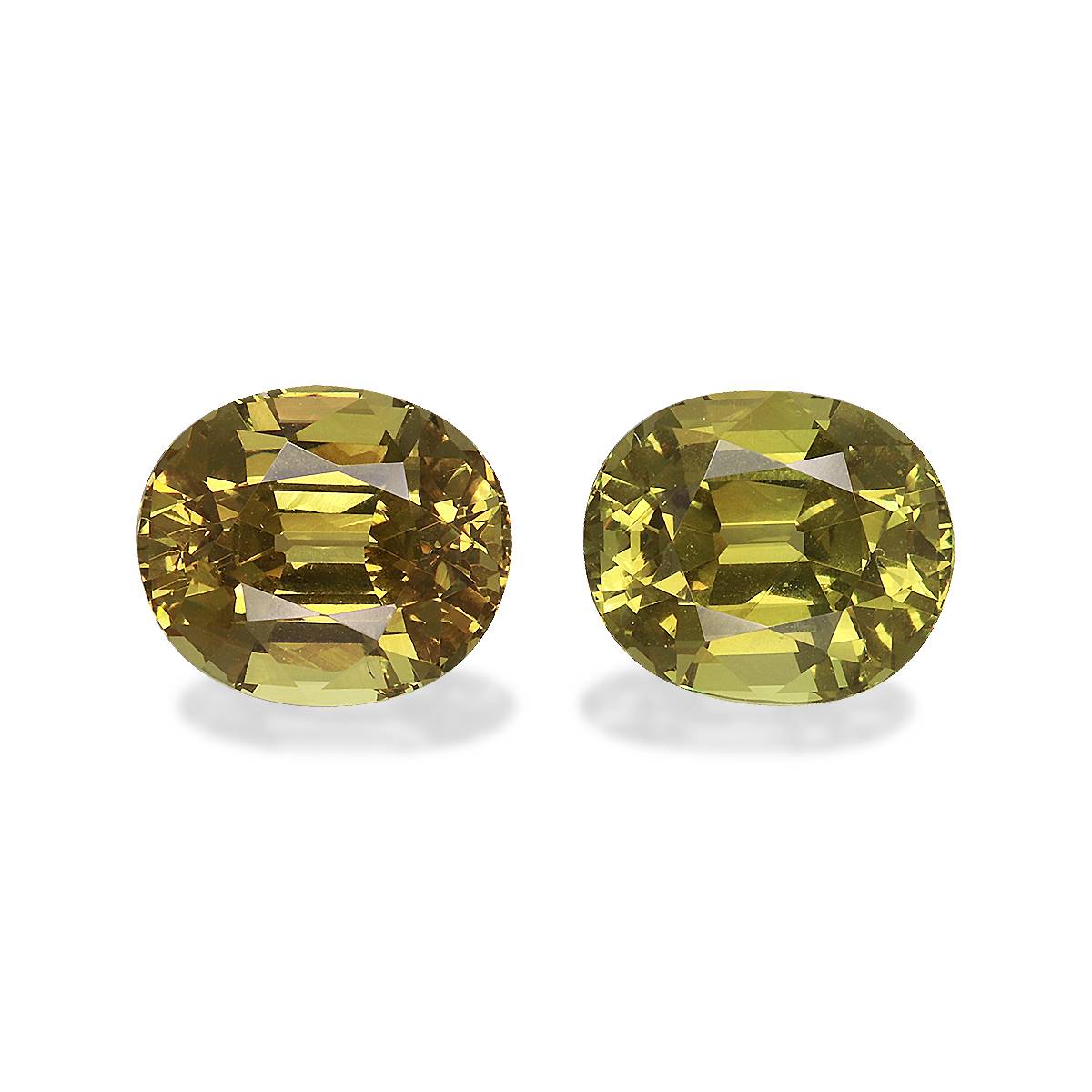 Lime Green Grossular Garnet 6.28ct - 9x7mm Pair