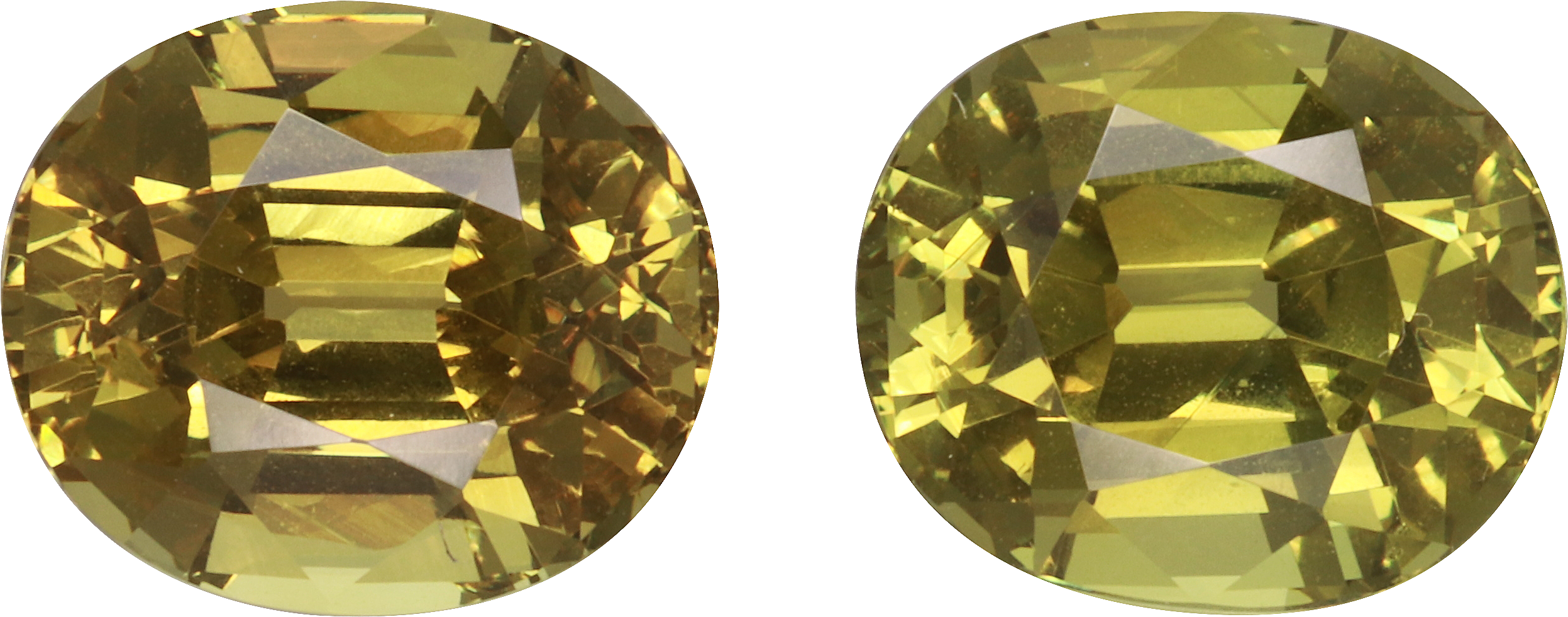 Oval cut grossular garnet, 8.72 by 7.4 mm, shown at actual size