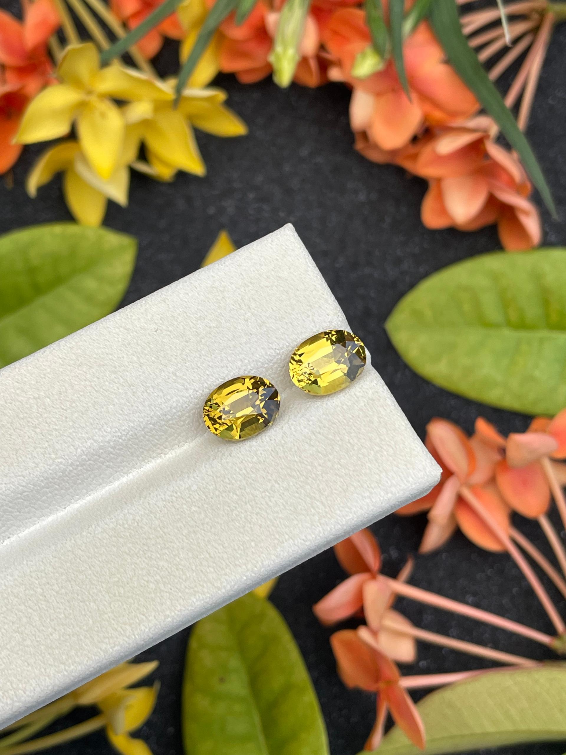 golden yellow grossular garnet, 4.11ct oval cut — view 5