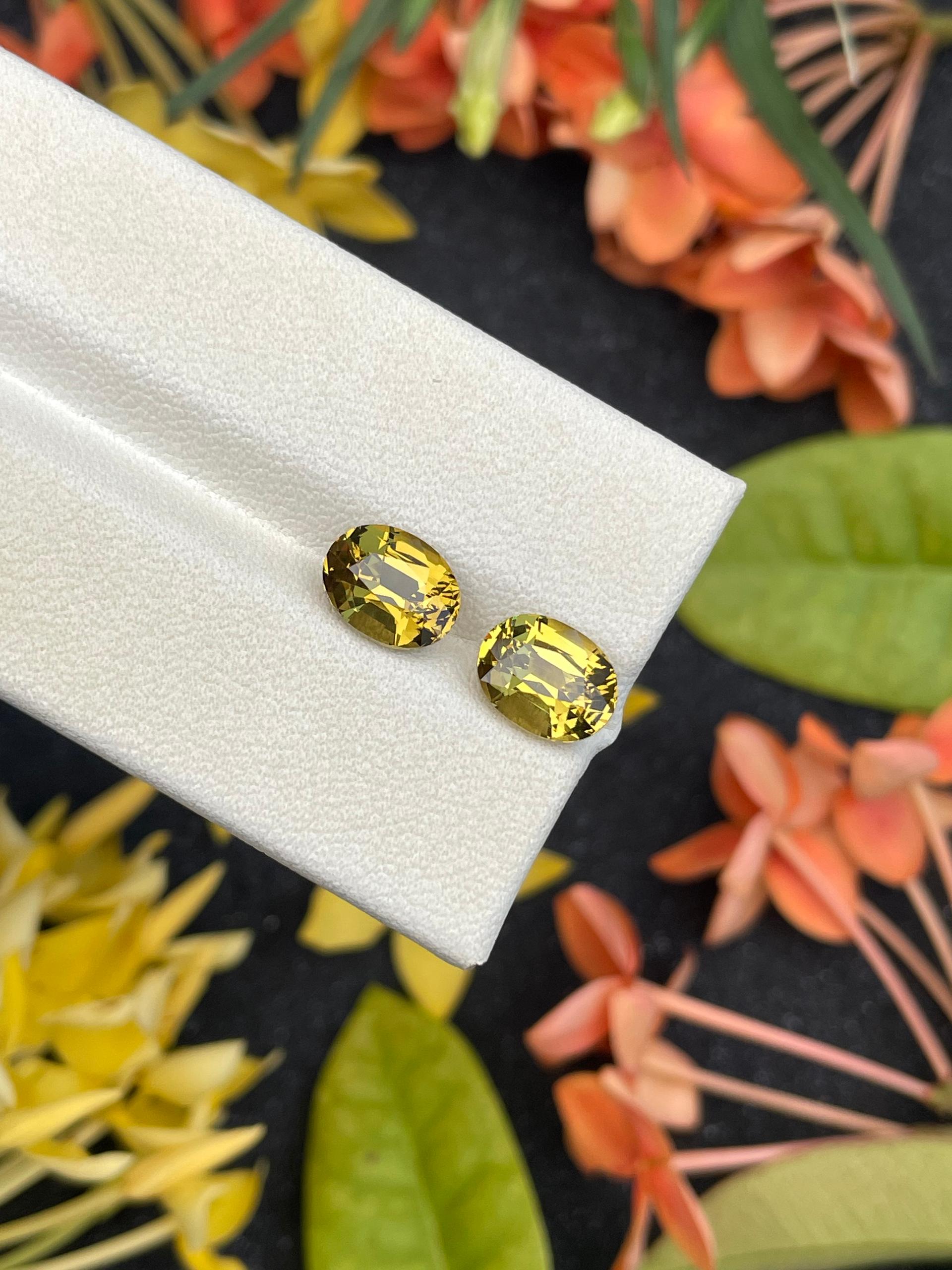 golden yellow grossular garnet, 4.11ct oval cut — view 6