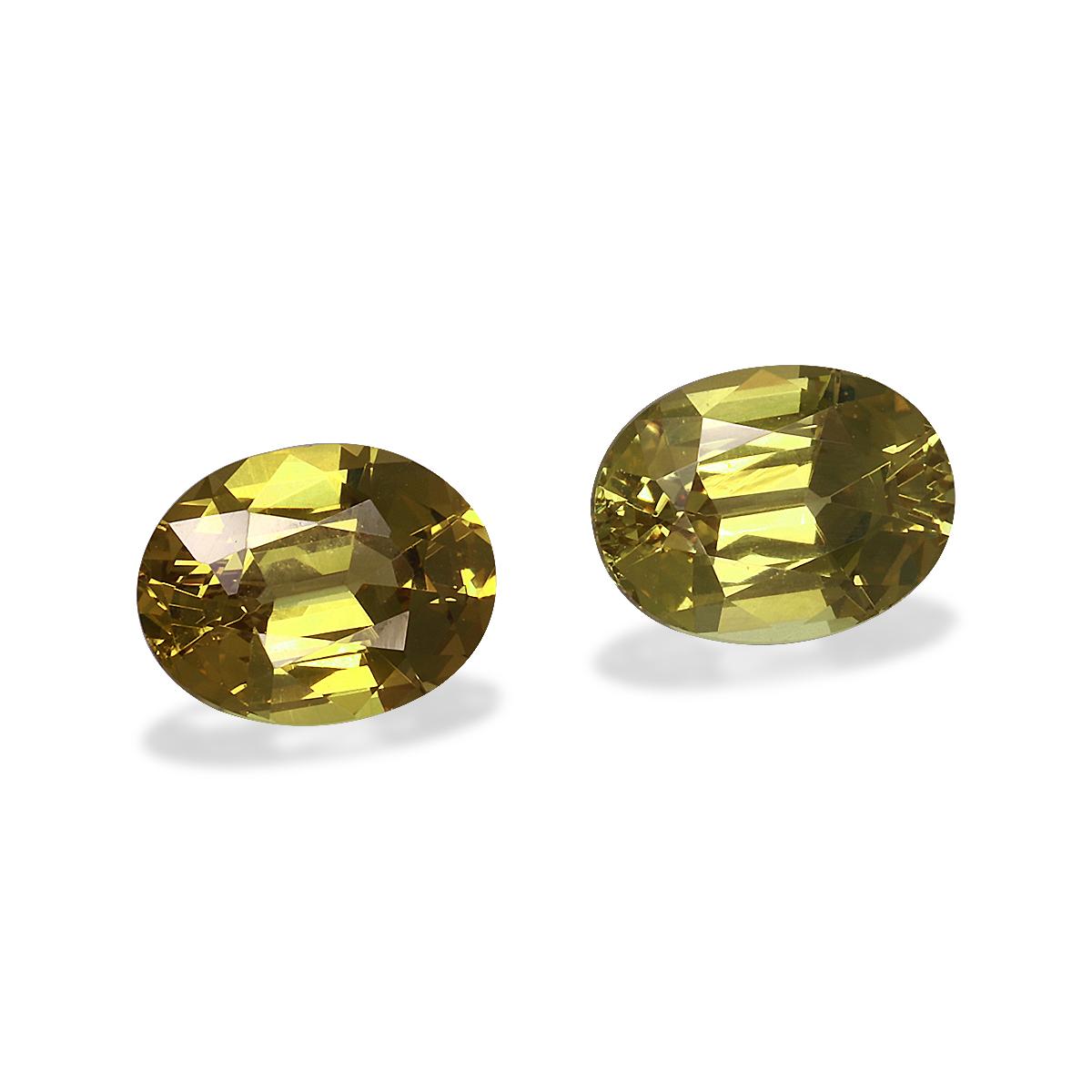 lime green grossular garnet, 3.14ct oval cut — view 3