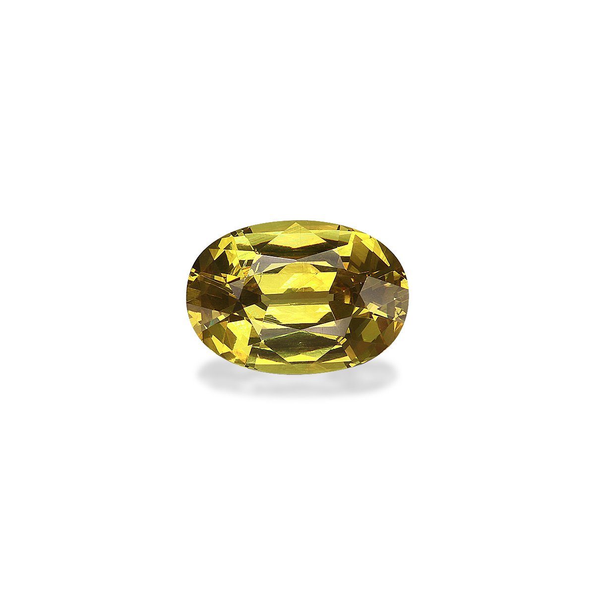 lemon yellow grossular garnet, 4.42ct oval cut — main view