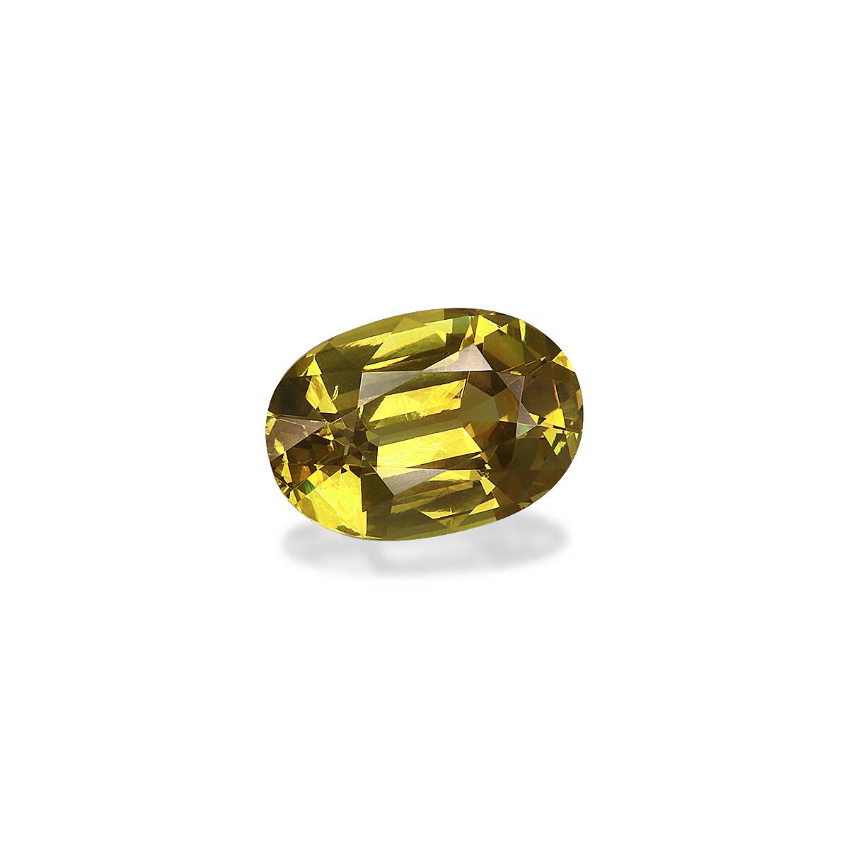 lemon yellow grossular garnet, 4.42ct oval cut — view 3