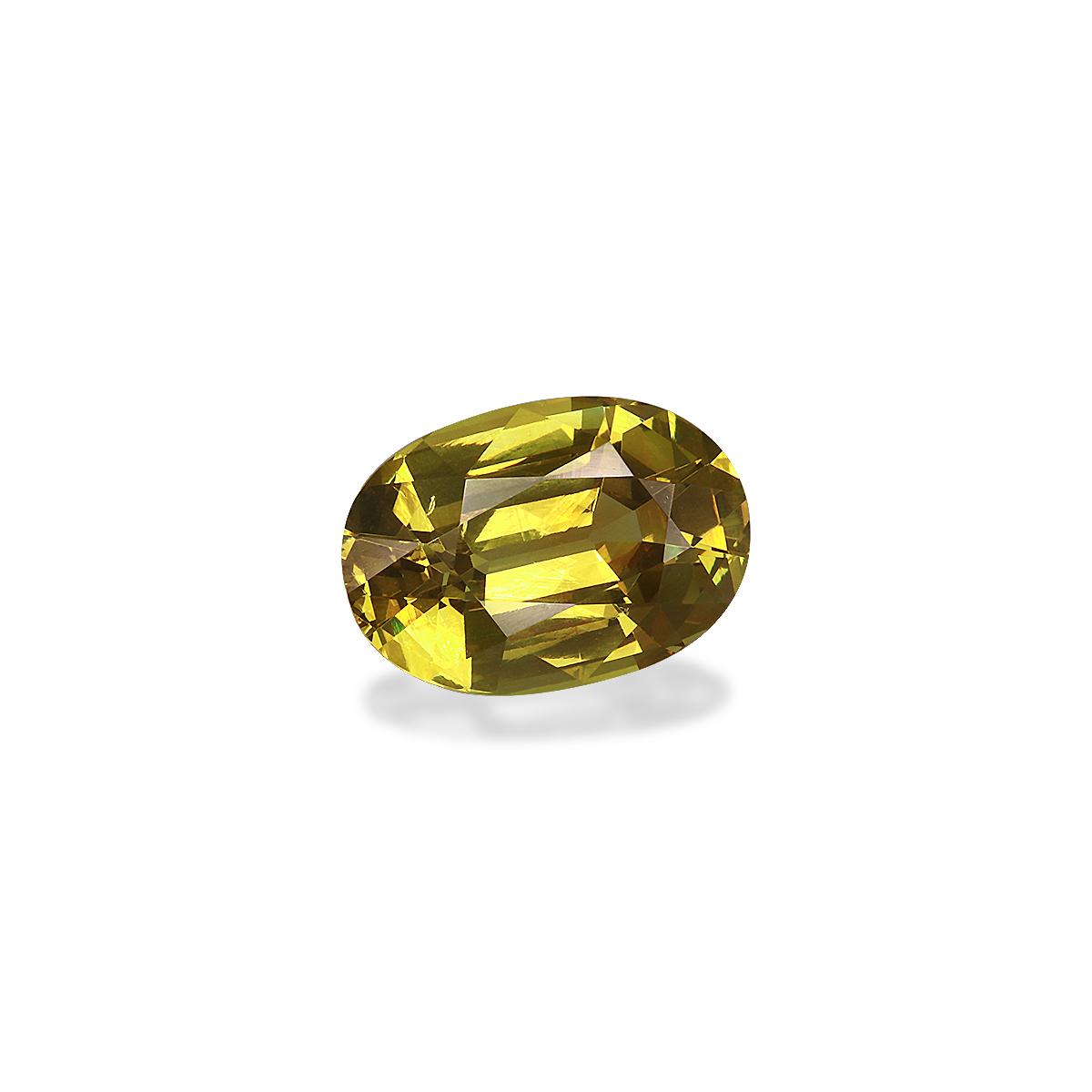 lemon yellow grossular garnet, 4.42ct oval cut — view 3