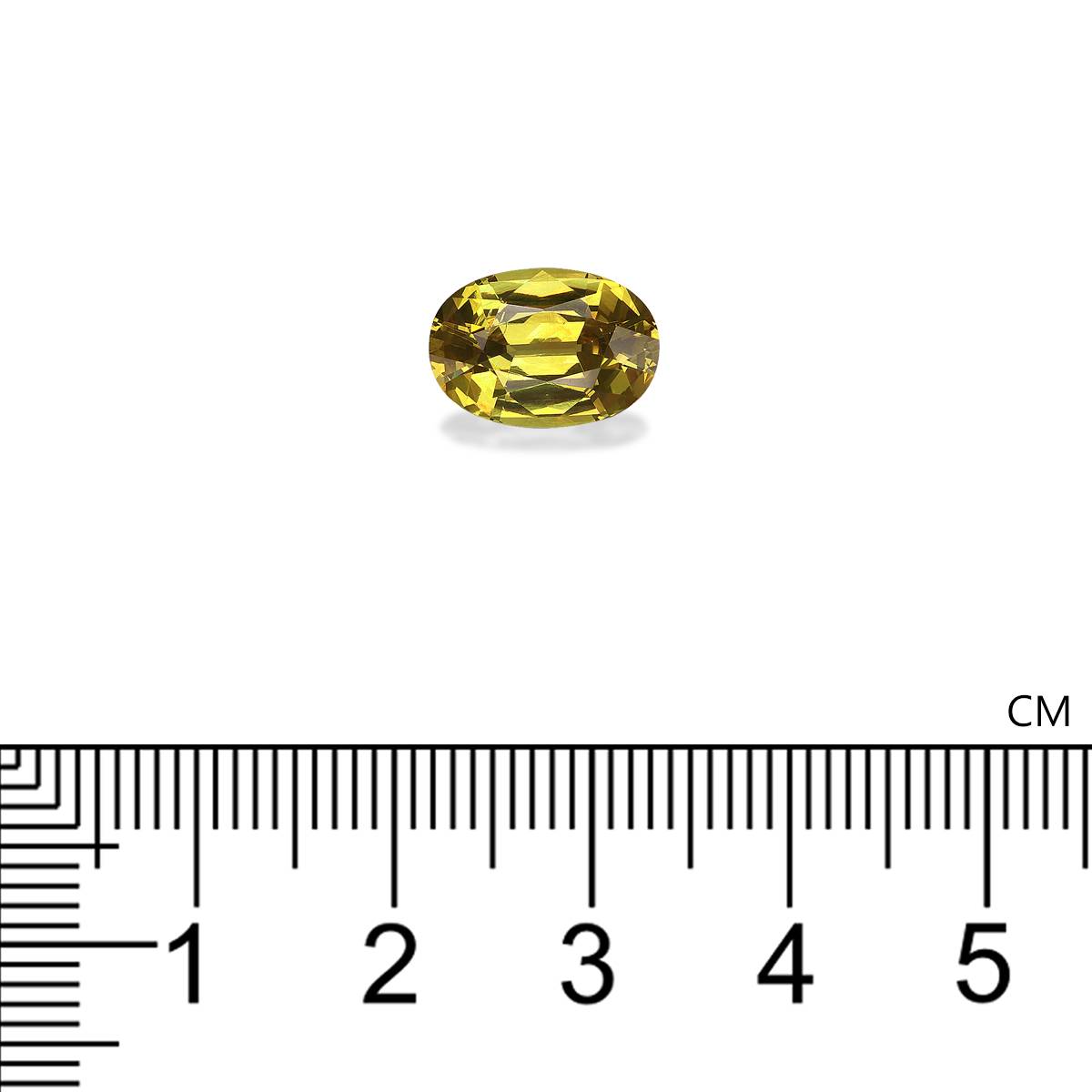 lemon yellow grossular garnet, 4.42ct oval cut — view 4