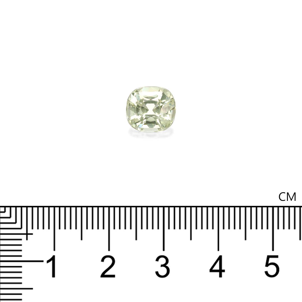 pale green grossular garnet, 3.17ct cushion cut — view 4