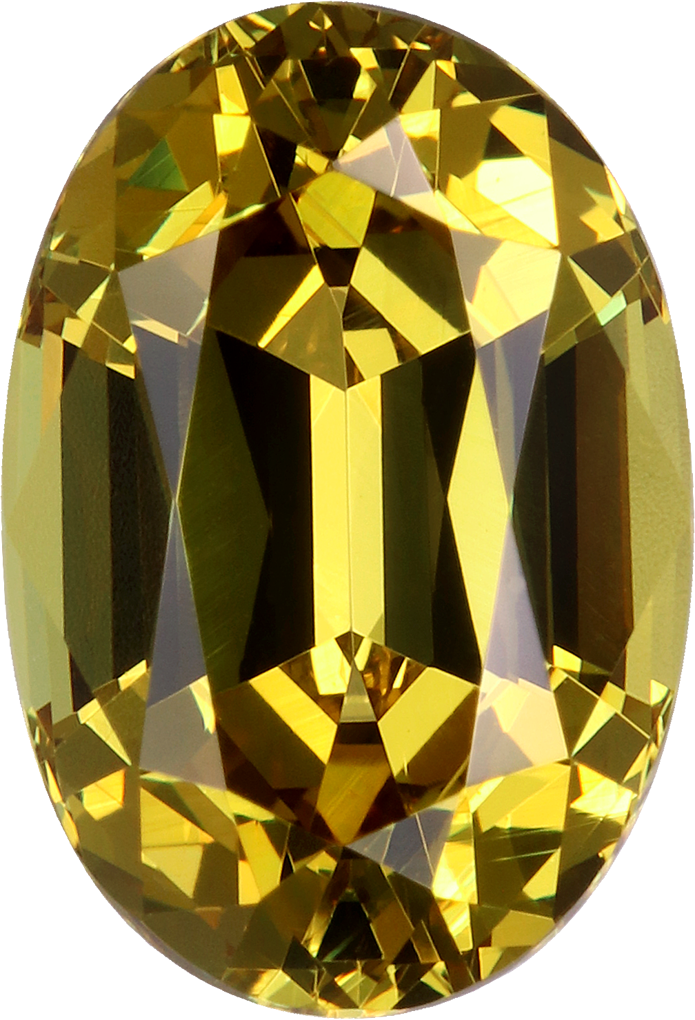 Oval cut grossular garnet, 10.66 by 7.3 mm, shown at actual size