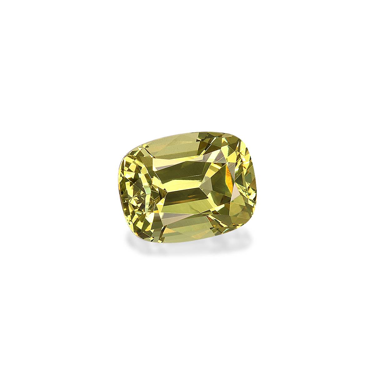 lime green grossular garnet, 2.7ct cushion cut — view 3
