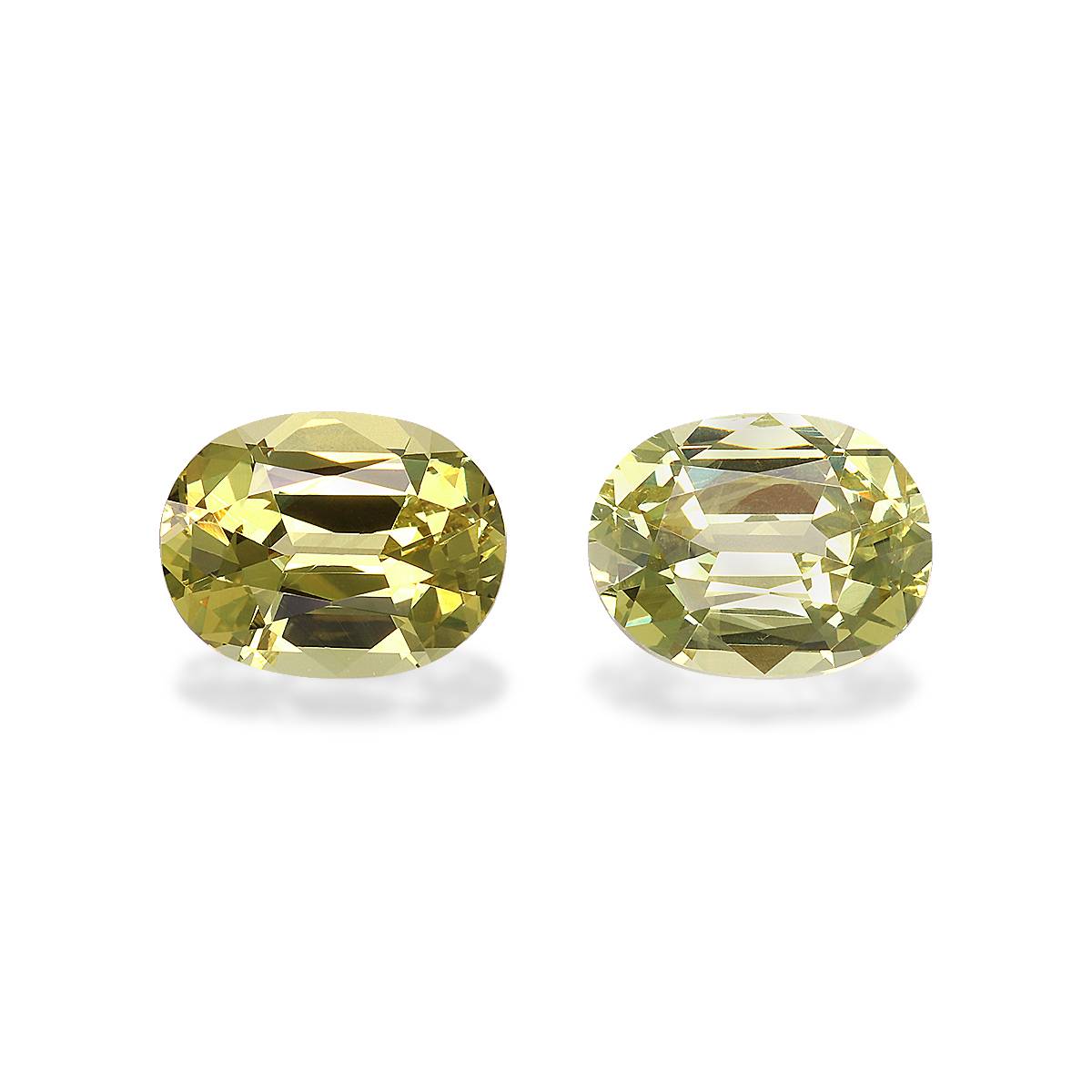 Lime Green Grossular Garnet 3.23ct - 8x6mm Pair