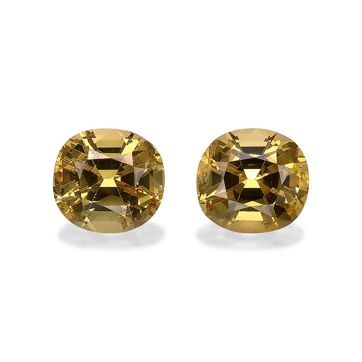 Lemon Yellow Grossular Garnet 4.54ct Pair