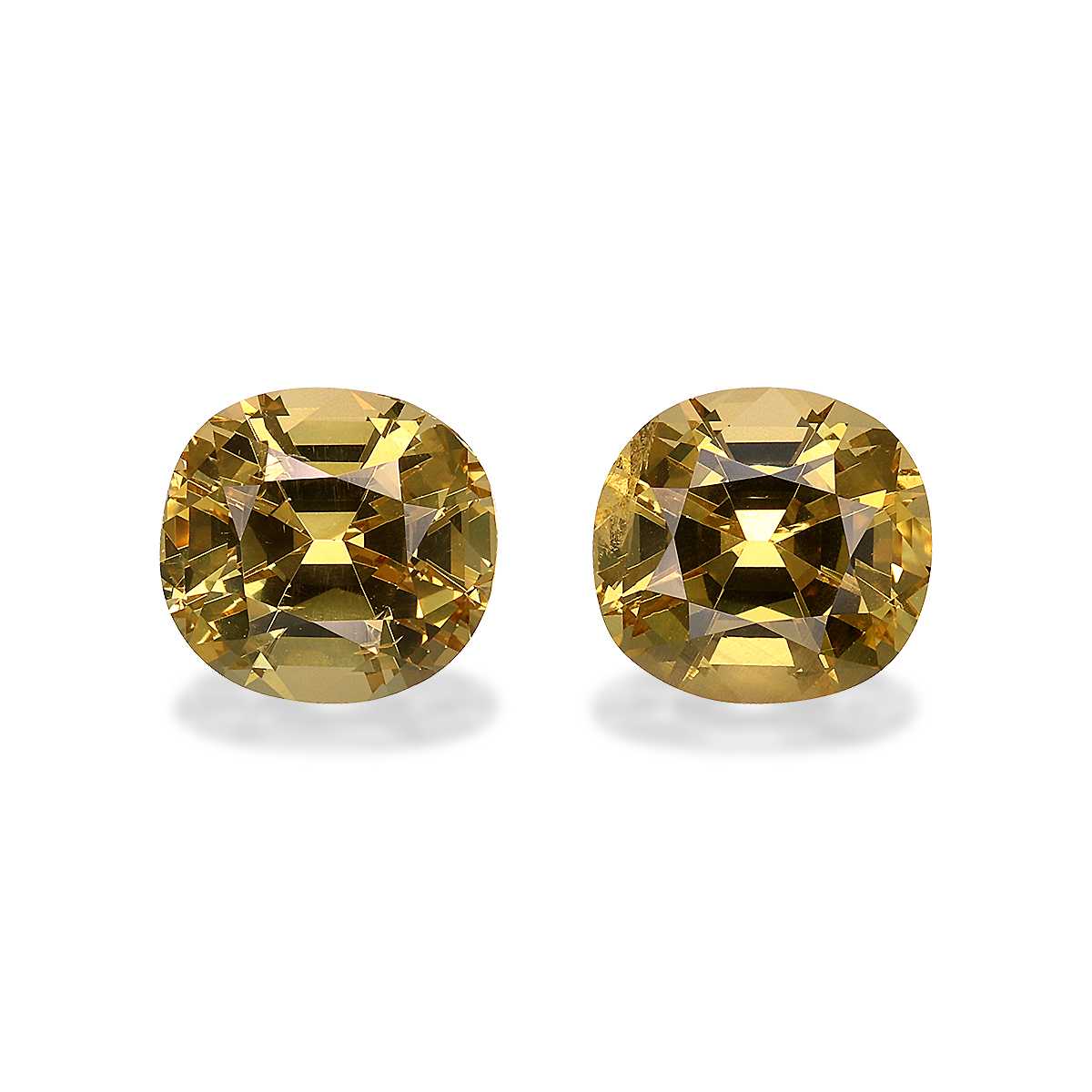 Lemon Yellow Grossular Garnet 4.54ct Pair