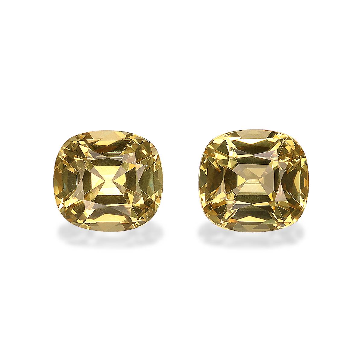 Lemon Yellow Grossular Garnet 3.82ct Pair