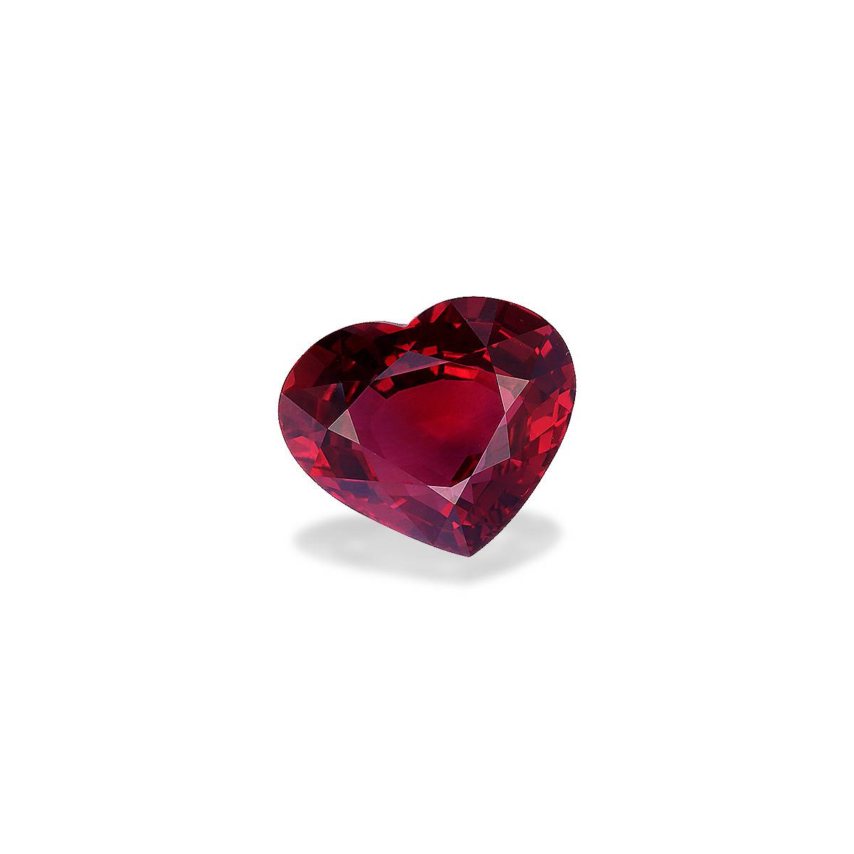 red mozambique ruby, 4.04ct heart cut — view 3