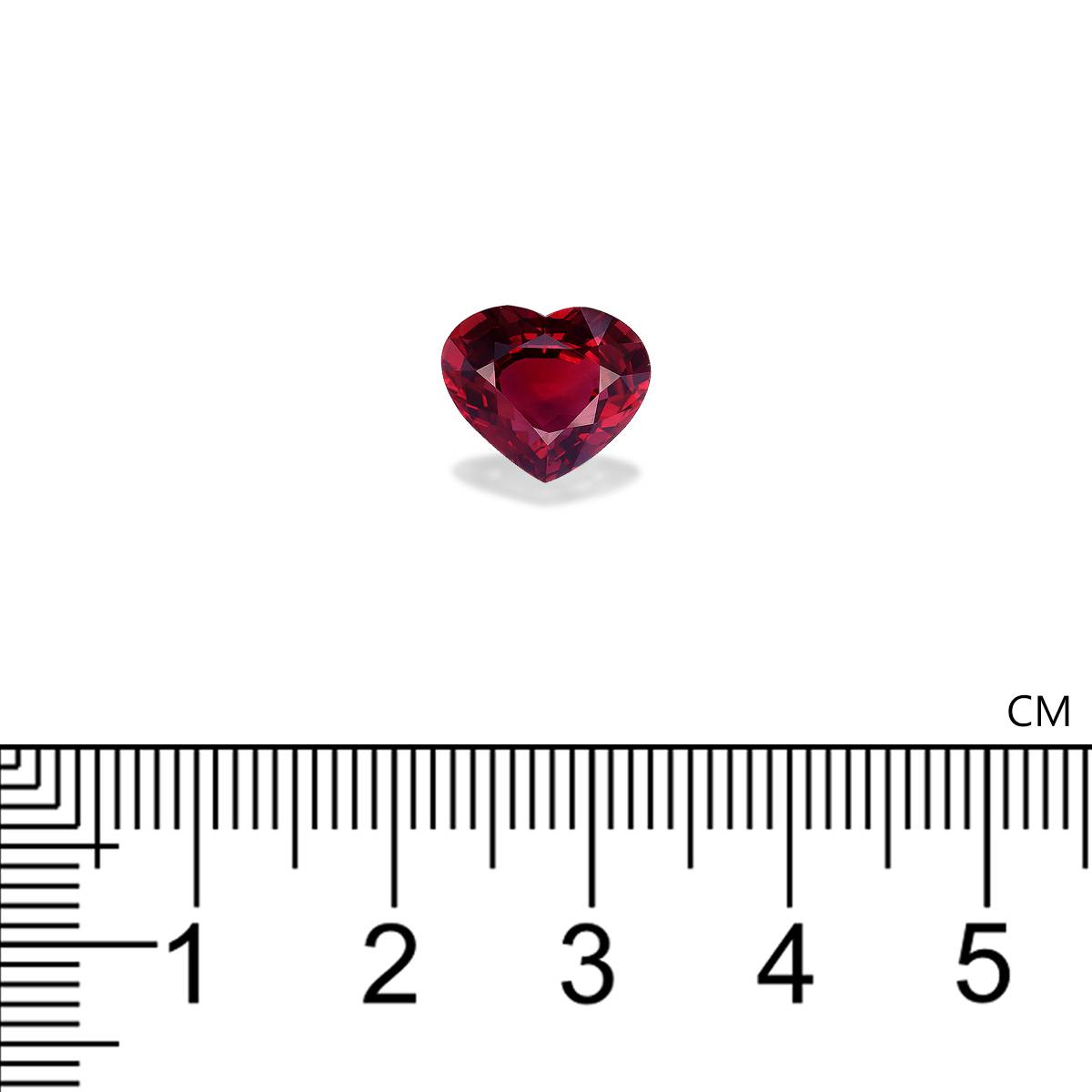 red mozambique ruby, 4.04ct heart cut — view 4