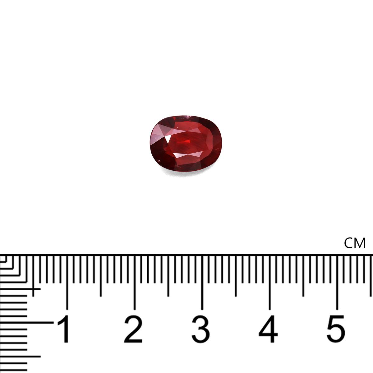 red mozambique ruby, 3.02ct oval cut — view 4