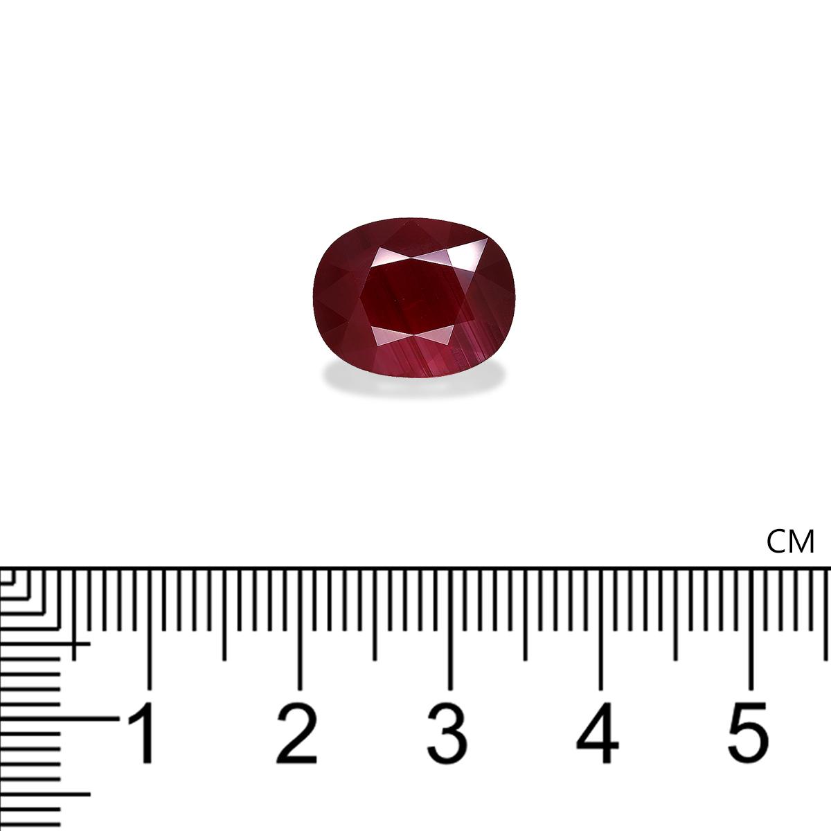 Pigeons Blood red mozambique ruby, 7.07ct oval cut — view 4