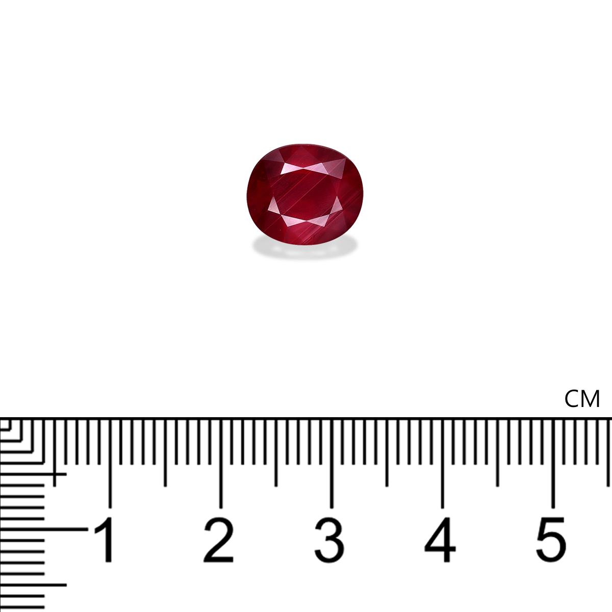 Pigeons Blood red mozambique ruby, 4.02ct oval cut — view 4